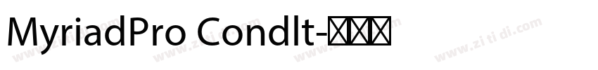 MyriadPro Condlt字体转换